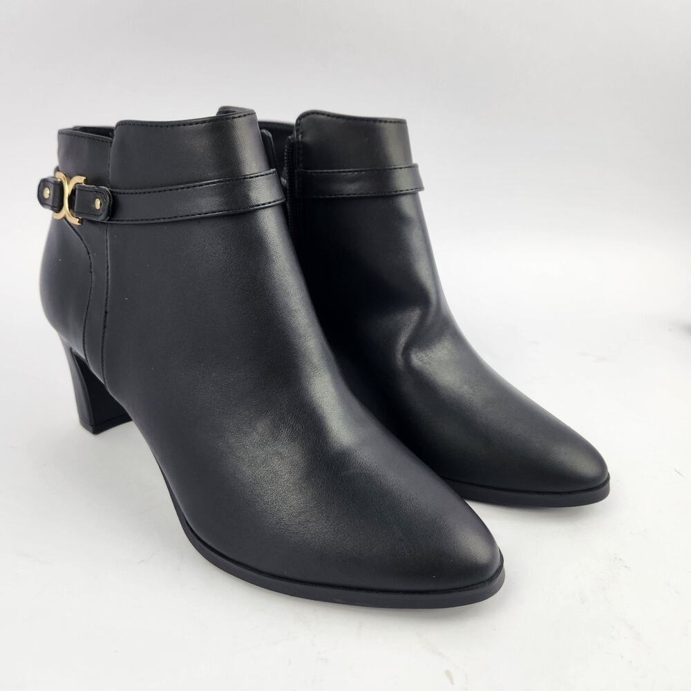 CHARTER CLUB Women's Black Pixxy Almond-Toe Dress Booties SZ 10M